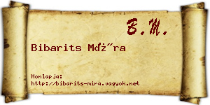Bibarits Míra névjegykártya